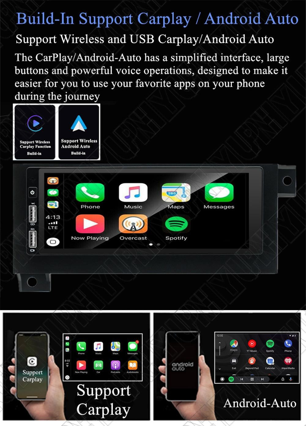 For Old for Chrysler / for Dodge / for Plymouth / for Jeep / for Eagle Carplay 6.8Stereo Radio GPS Navi