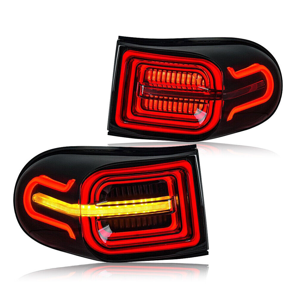 Pair Tail Lights w/ LED Assembly Smoke for Toyota FJ Cruiser 2006-2020 Rear Lamp