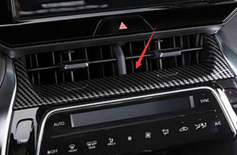Carbon Fiber Dash Middle Air Vent Outlet Cover Trim for Toyota Venza 2021-2023