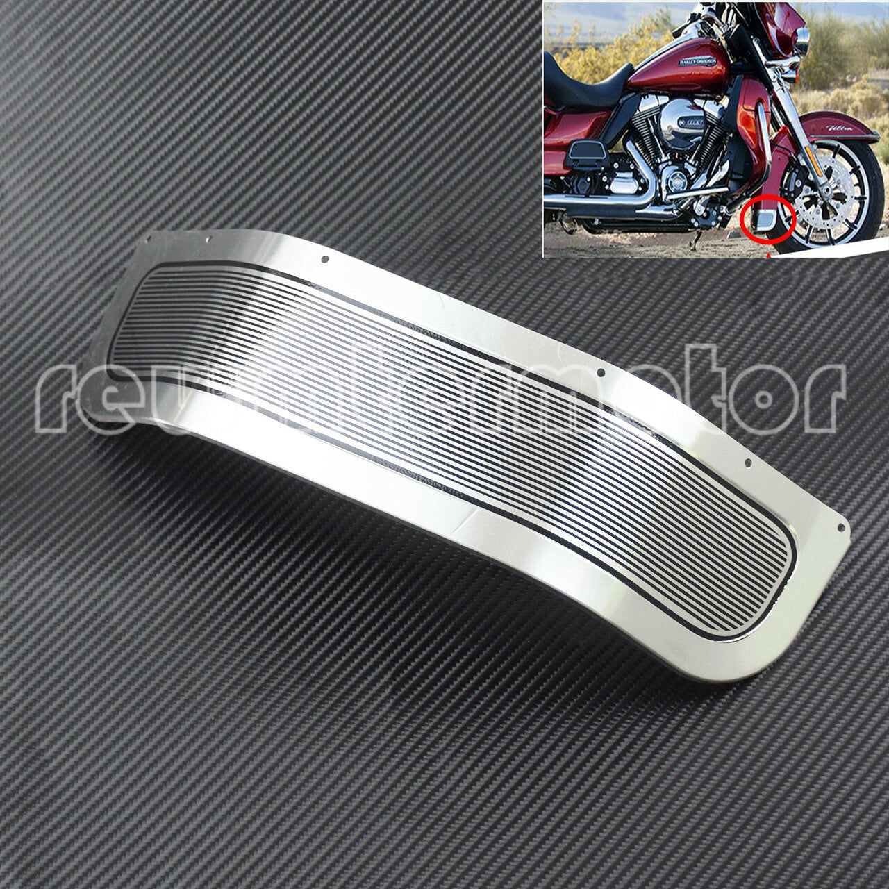 Front Fender Trim Skirt Fit for Harley Touring Electra Road Glide Classic 14-19