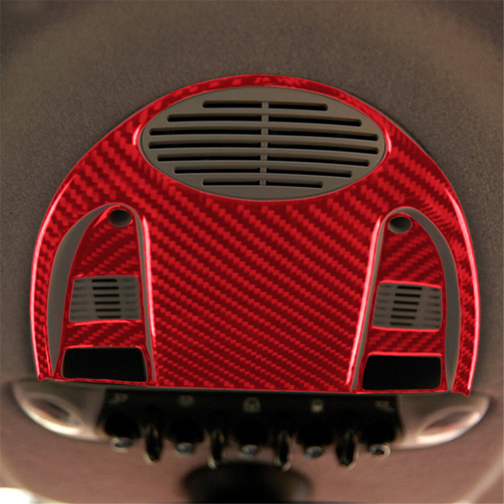 3Pcs Red Carbon Fiber Front Reading Light Trim for MINI Cooper 2007-2010