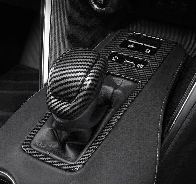 Carbon Fiber Color Console Gear Shift Knob Cover Trim for Toyota Venza 2021-2023