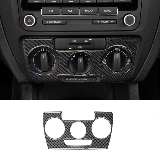 Carbon Fiber Climate Control Cover Trim for Volkswagen for Jetta Sedan 2011-2014