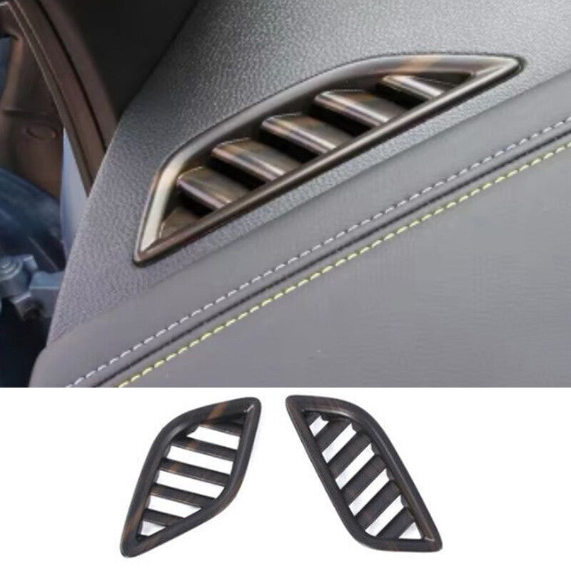 for Volkswagen ID.4 2021-2024 Wood Grain Dashboard Upper Air Outlet Vent Trim 2x