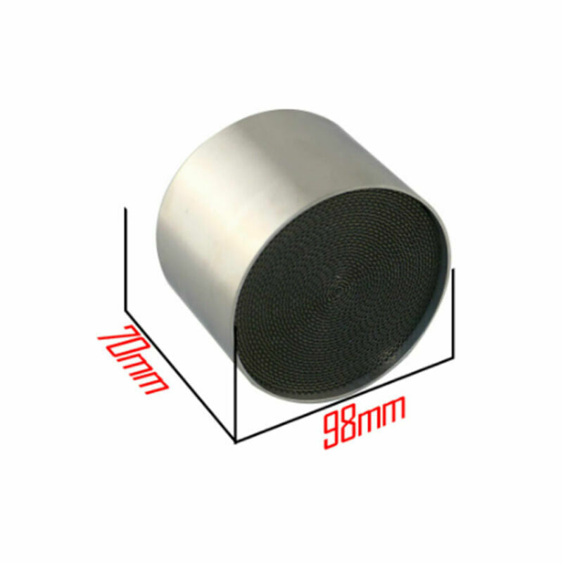 1X Universal Metal Catalytic Converter High Flow 98mm Euro3 300cpsi Cell 9870mm
