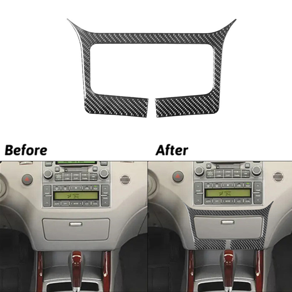 Carbon Fiber Center Storage Box Frame Cover Trim for Hyundai Azera 2006-2011
