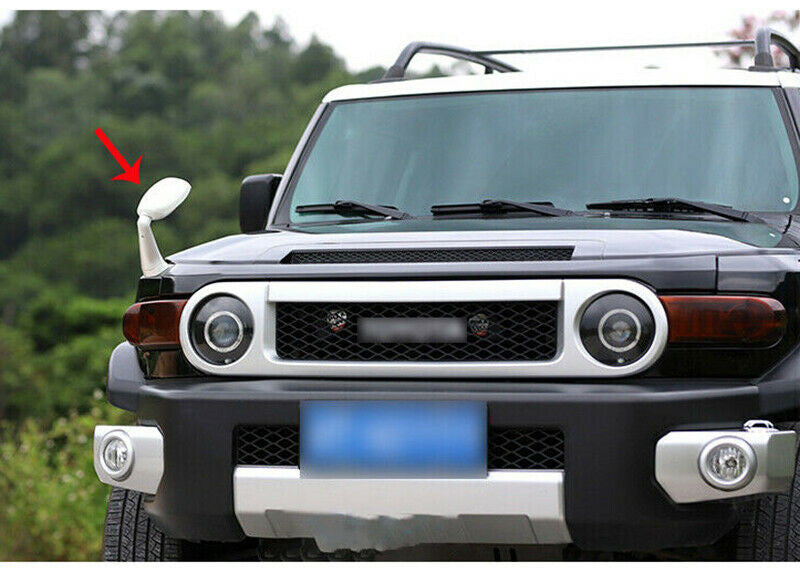 White Car Engine Hood RearView Side Mirror Cover for Toyota FJ Cruiser 2007-2021