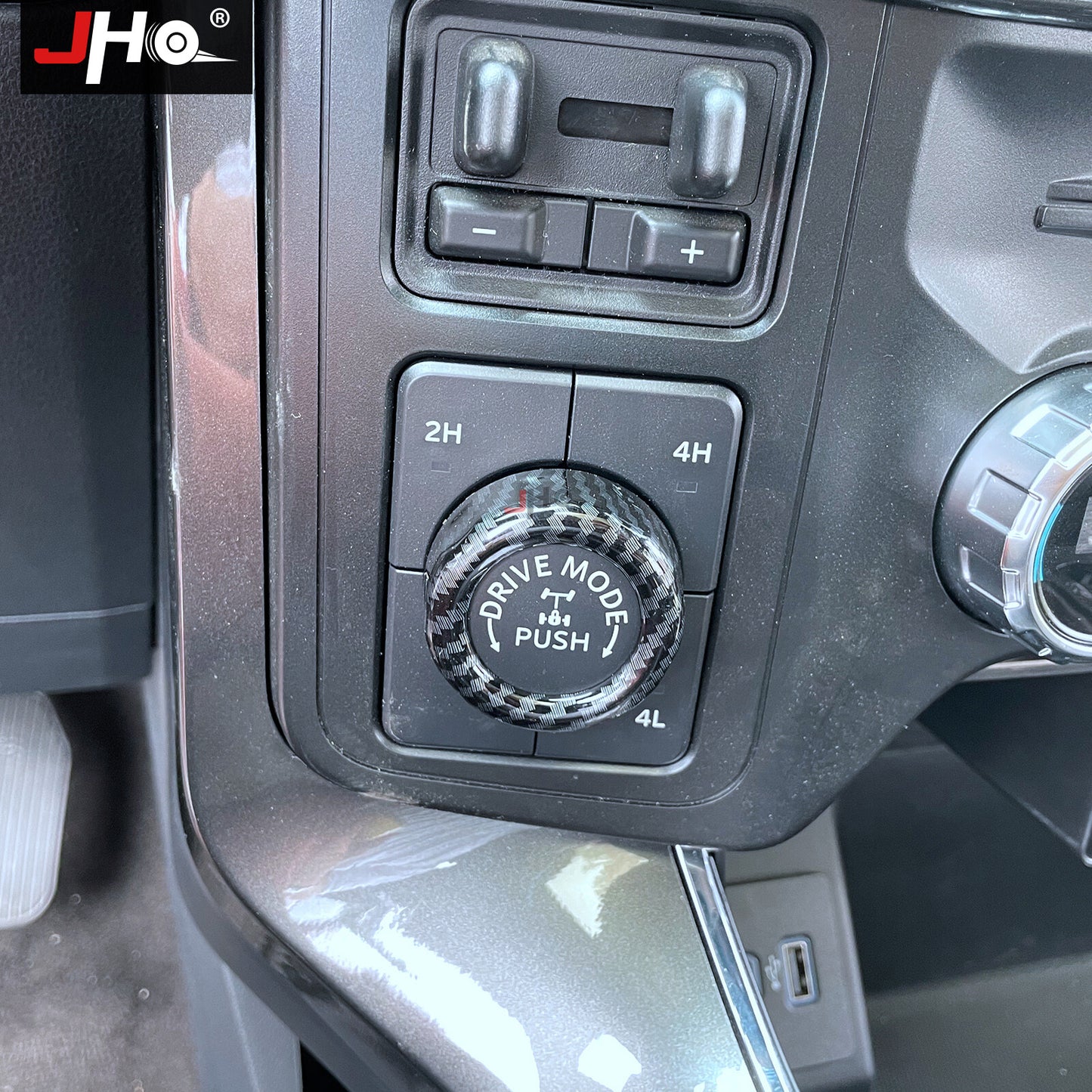 2PCS for Ford F150 2021-2022 Air Conditioner /4WD Switch Knob Ring Cover Trim