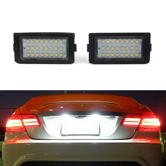 2pcs LED License Number Plate Light For 95-01 98 for BMW E38 7 Series CanBus 24-SMD