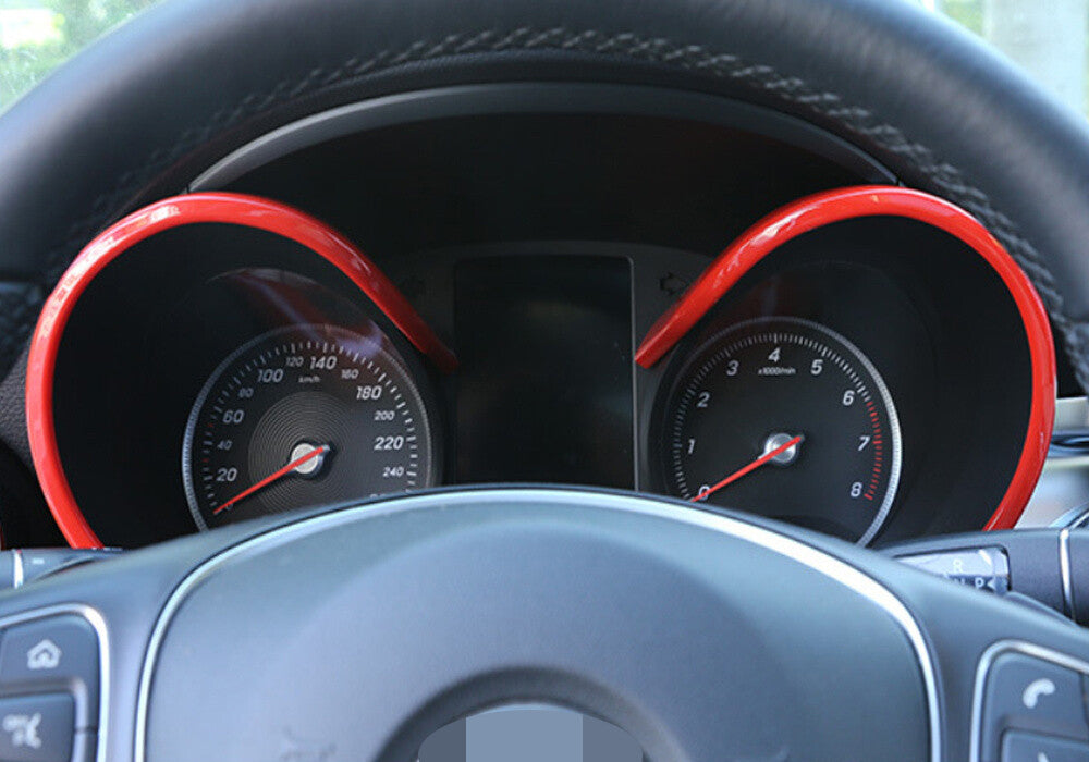 Red ABS Front Dashboard Strip Cover Fit for Benz C GLC Class W205 X253 2015-2021