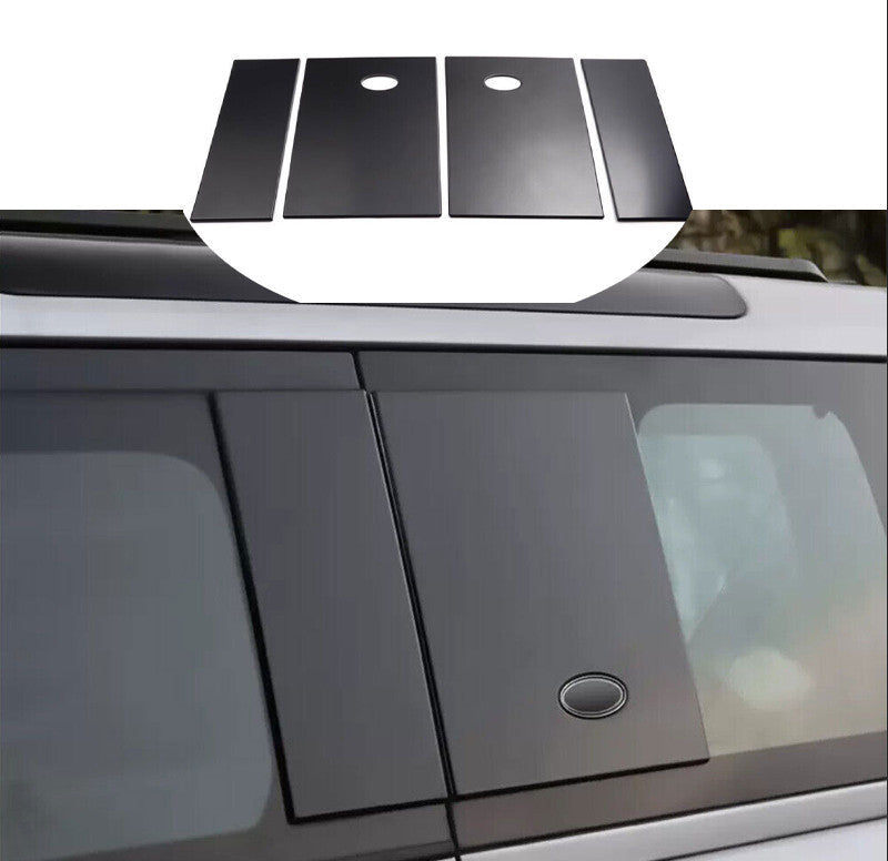 for Land Rover for Defender 2021-24 Glossy Black Side Window Cover Pillar Panel Trim