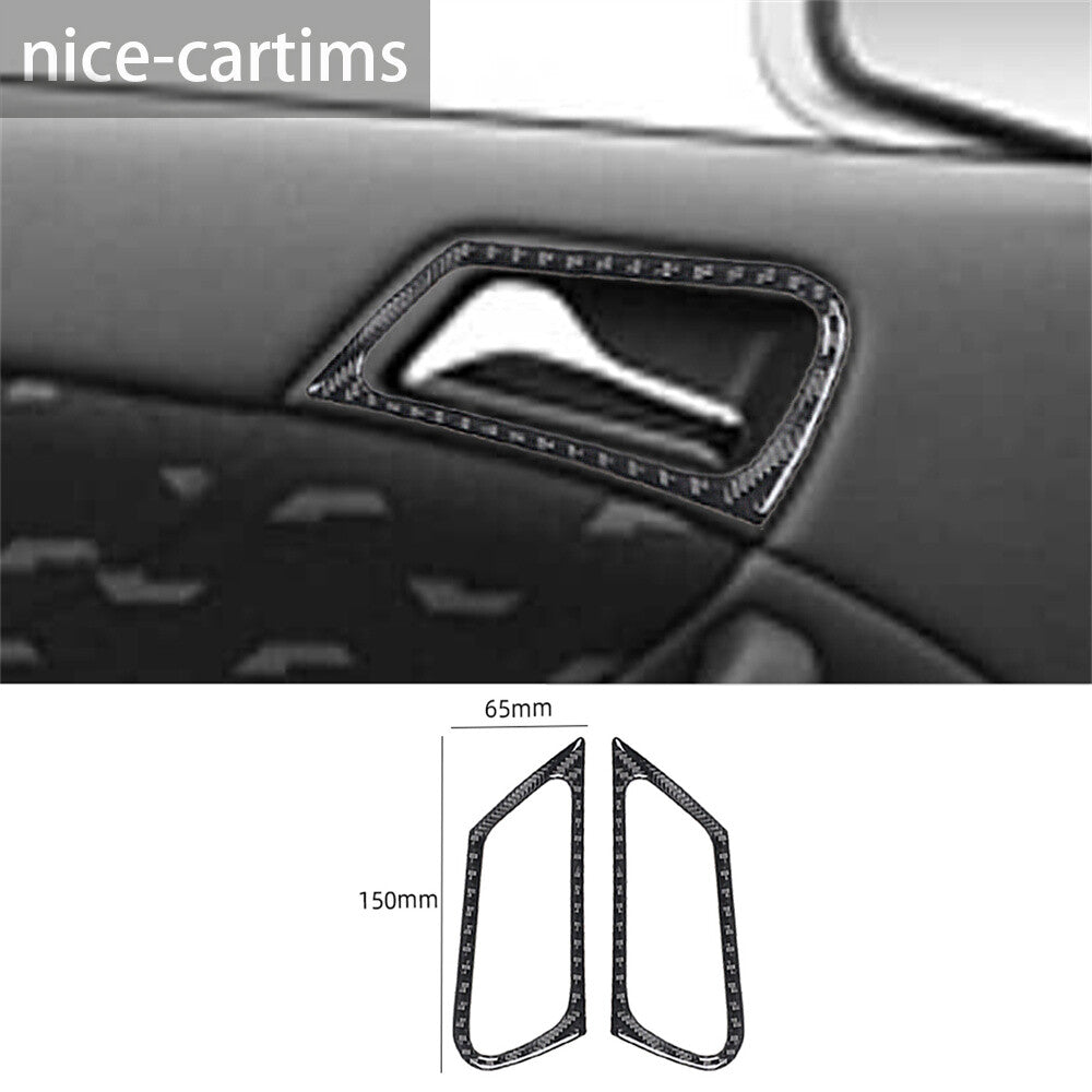 Carbon Fiber Front Door Handle Ring Cover for Mercedes-Benz C Class W203 2005-07