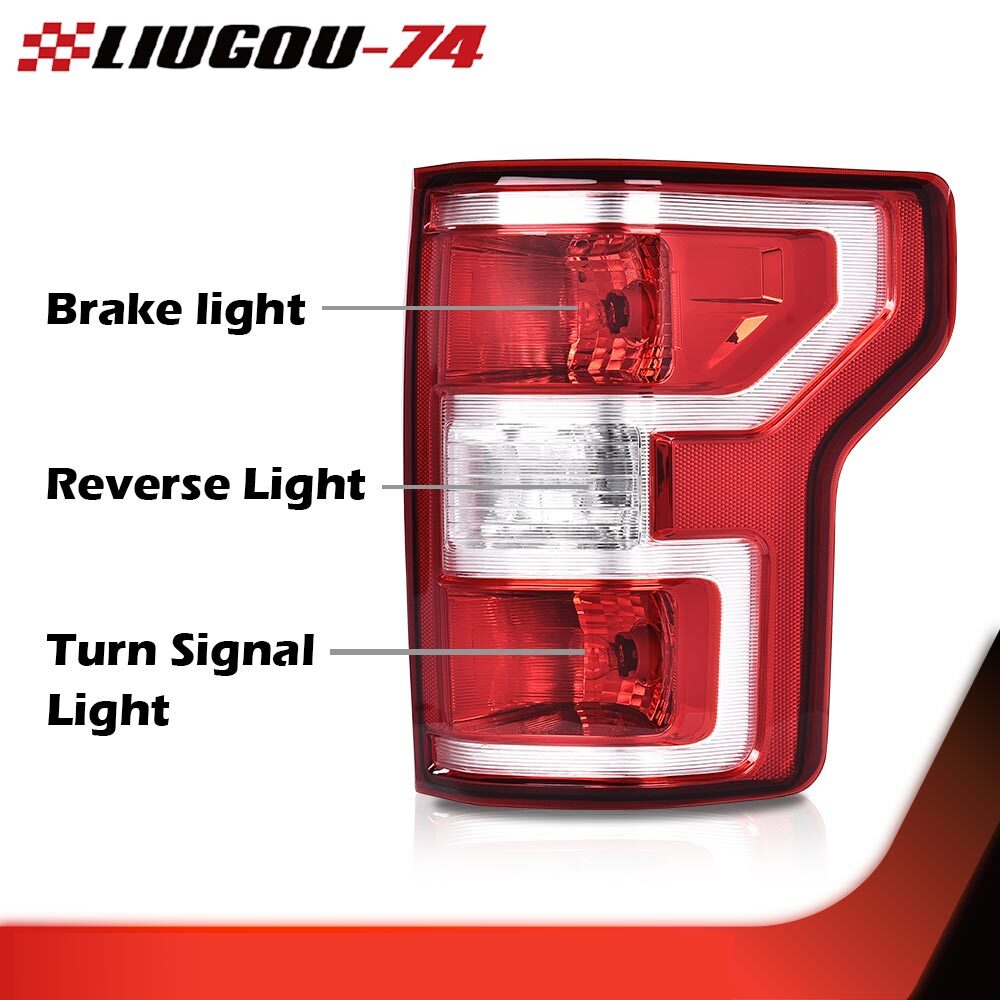 Suitable for Ford F-150 pickup trucks (2018, 2019, 2020 models). Taillights and rear lights are for right-hand passenger use.