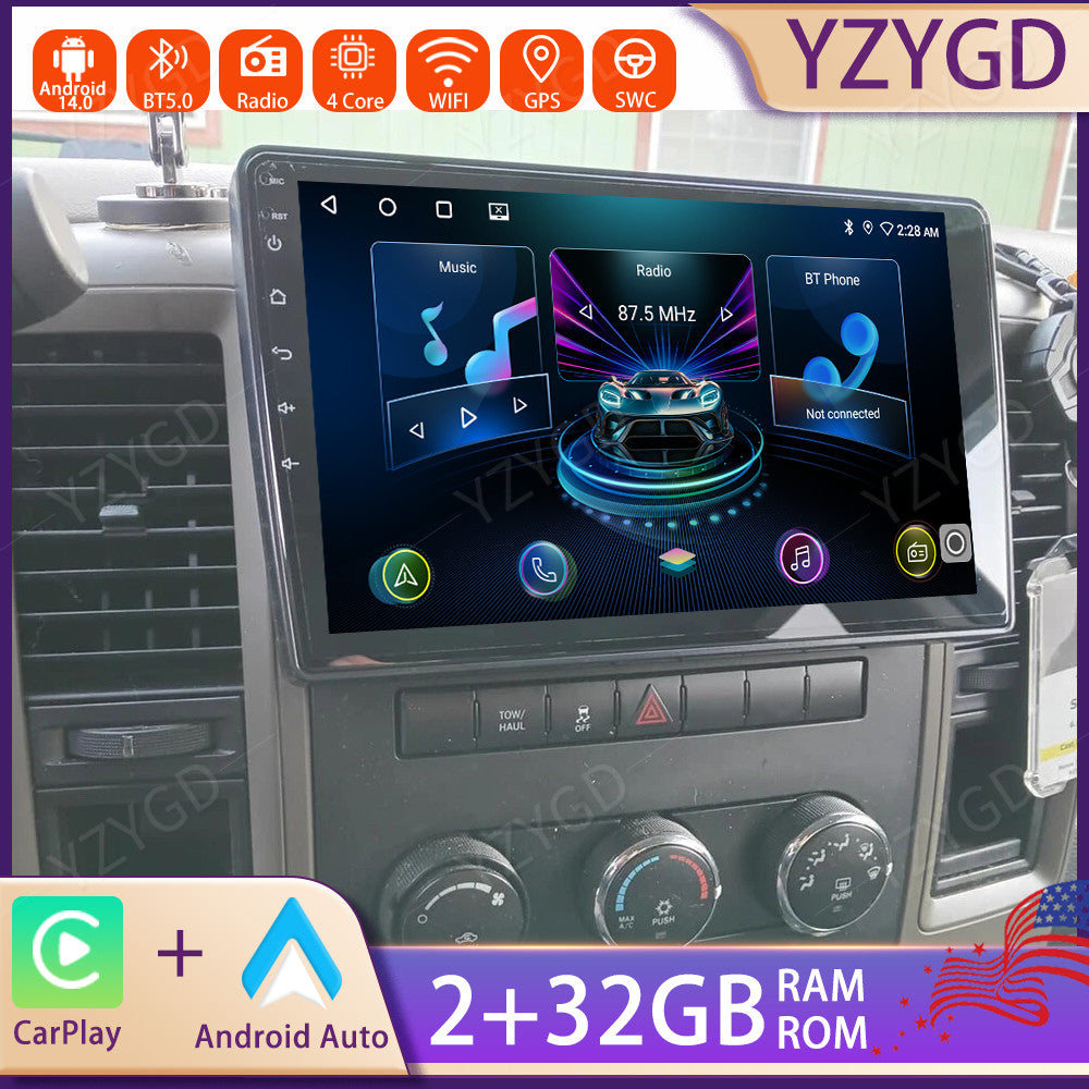 10.1Android 14 for Dodge for RAM 1500 2500 2009-2010 Carplay Car Stereo Radio GPS