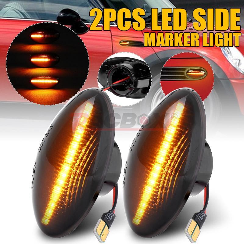 Smoked LED Side Marker Lights fits for Mini Cooper S Hatchback (R53) 2002-2006