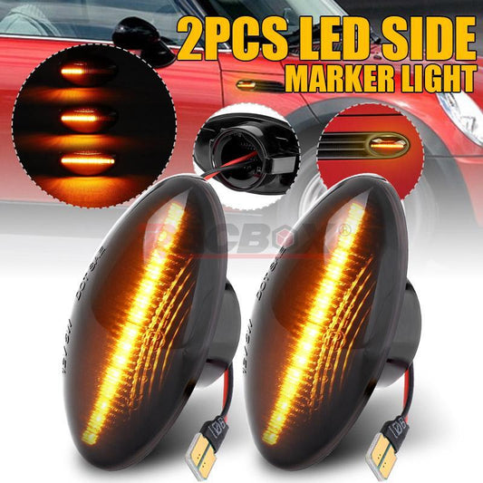 Smoked LED Side Marker Lights fits for Mini Cooper S Hatchback (R53) 2002-2006