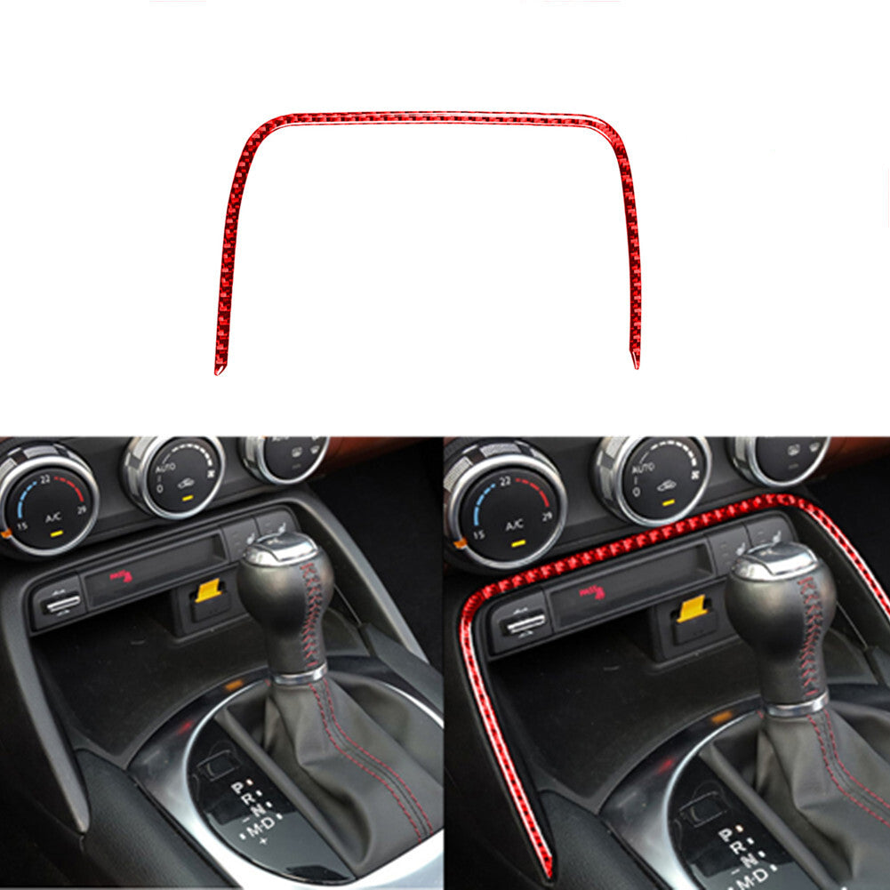 Interior Central AC Lower Frame Carbon Fiber Trim for Mazda MX-5 Miata 16-20 Red