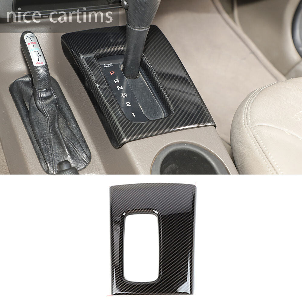 Carbon Fiber ABS Central Control Gear Shift Panel Cover for Jeep Liberty 1999-06