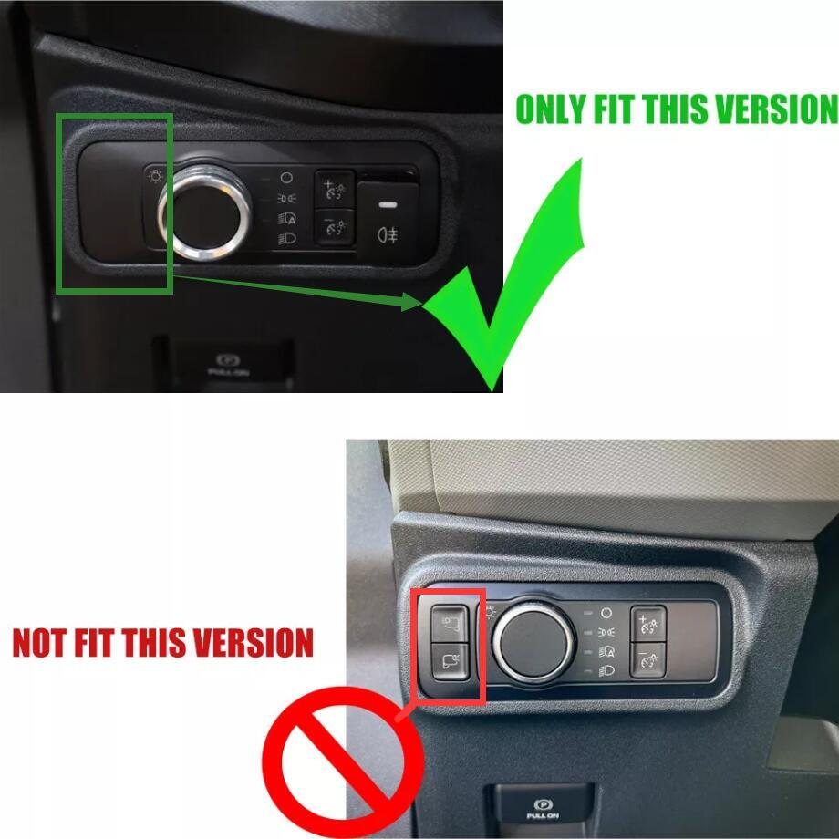 Suitable for 2021-2024 for Ford for Mustang ABS Carbon Fiber Interior Headlight Switch Button Cover Cover