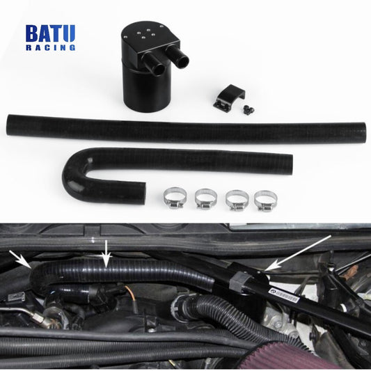 Double Baffled Oil Catch Can+Silicone Hoses Fit for BMW N54 135i 335i 535i