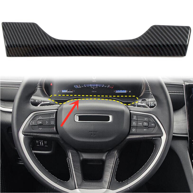Carbon fiber dashboard trim piece for Jeep Grand Cherokee L 2022 - 2024