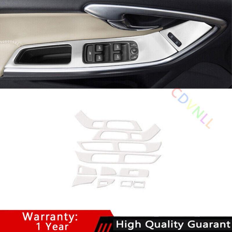 for Volvo V60 S60 2012-2019 Silver Titanium Glass Window Lifting Lock Panel Trim