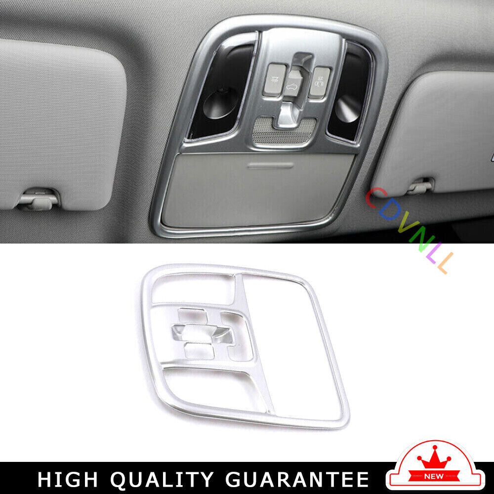 Car Front Reading Lamp Frame Cover Trim for Kia Sportage 2017-2020 Matte Silver