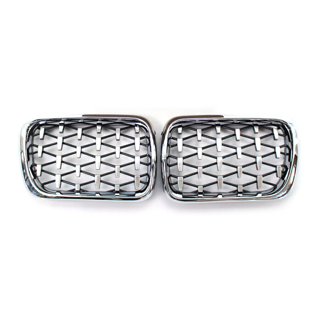 Front Grille Diamond Meteor Style Chrome Grill Fit for BMW 3 Series E36 1997-99 US
