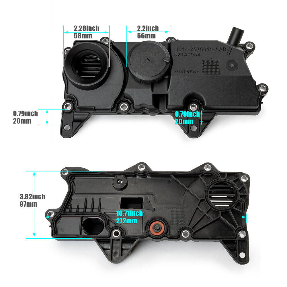 PCV oil valve rocker cover suitable for Volvo XC70, S80, XC90, S90, V60 2.0L (model 31316184).