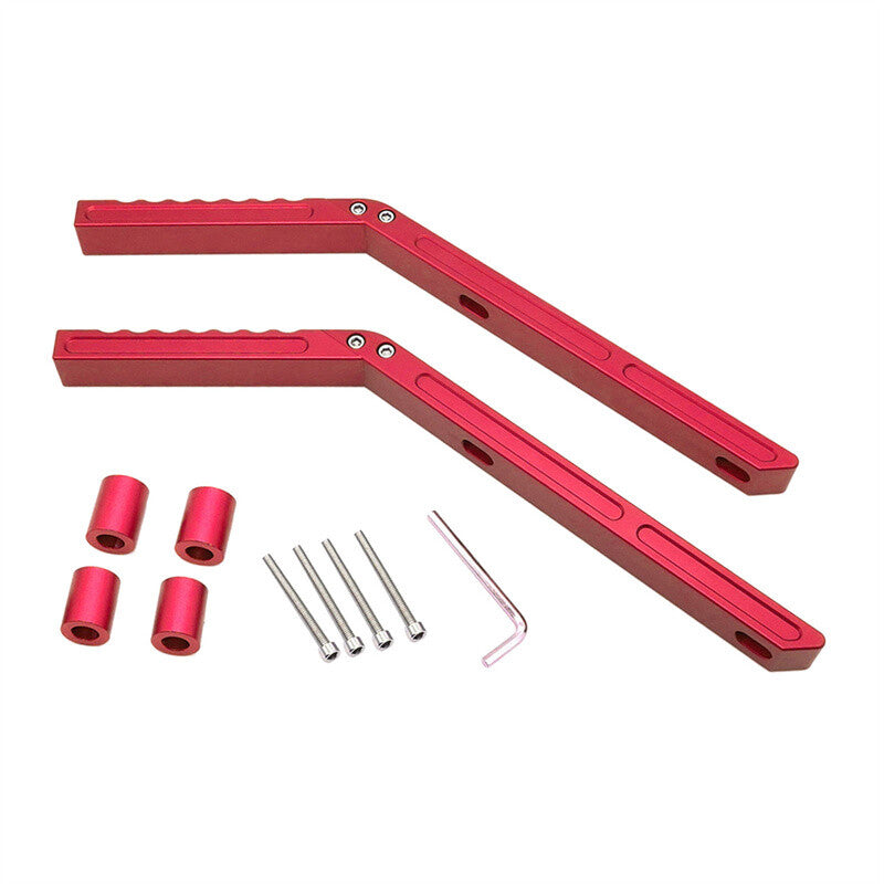 Rear Grab Handles CNC Aluminum Compatible with for Jeep for Wrangler JK 07-18 Red