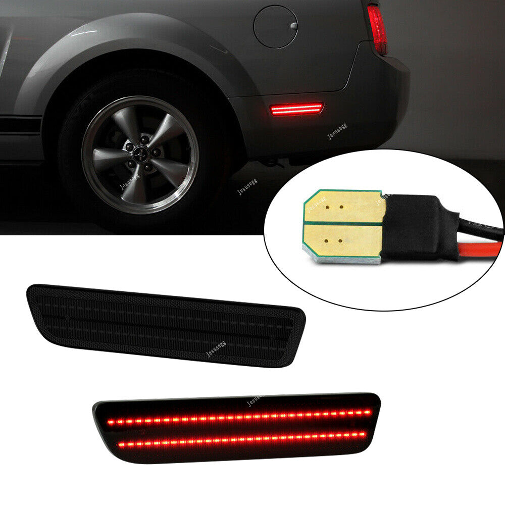 2xRear Side Smoked Bumper LED Marker Blinker Light for Ford for Mustang 4R3Z15A201AA