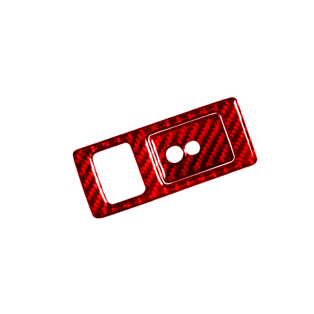 Red Carbon Fiber Headlight Switch Trim for Land Rover Discovery Sport 2015-2019