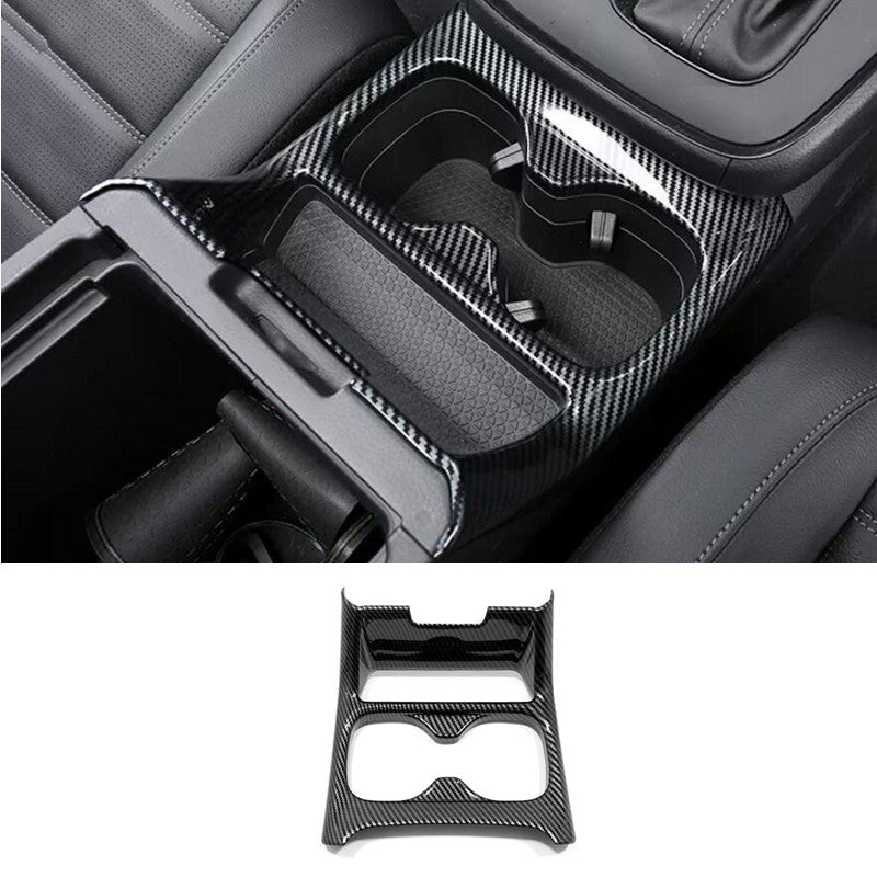 For 2023 2024 for Honda CRV CR-V Water Cup Holder Cover Trim ABS Carbon fiber Frame