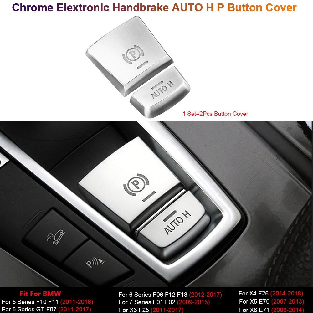for BMW 5 6 7 X3 X4 X5 X6 F10 F07 F06 F01 F25 F26 Handbrake Button Cover Sticker