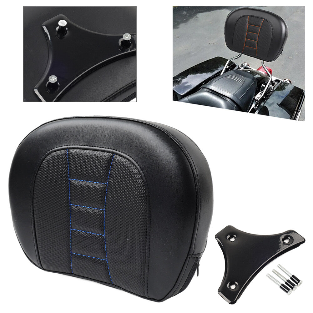 Passenger Sissy Bar Backrest Pad Bracket Fit for Harley Touring Electra Street Glide