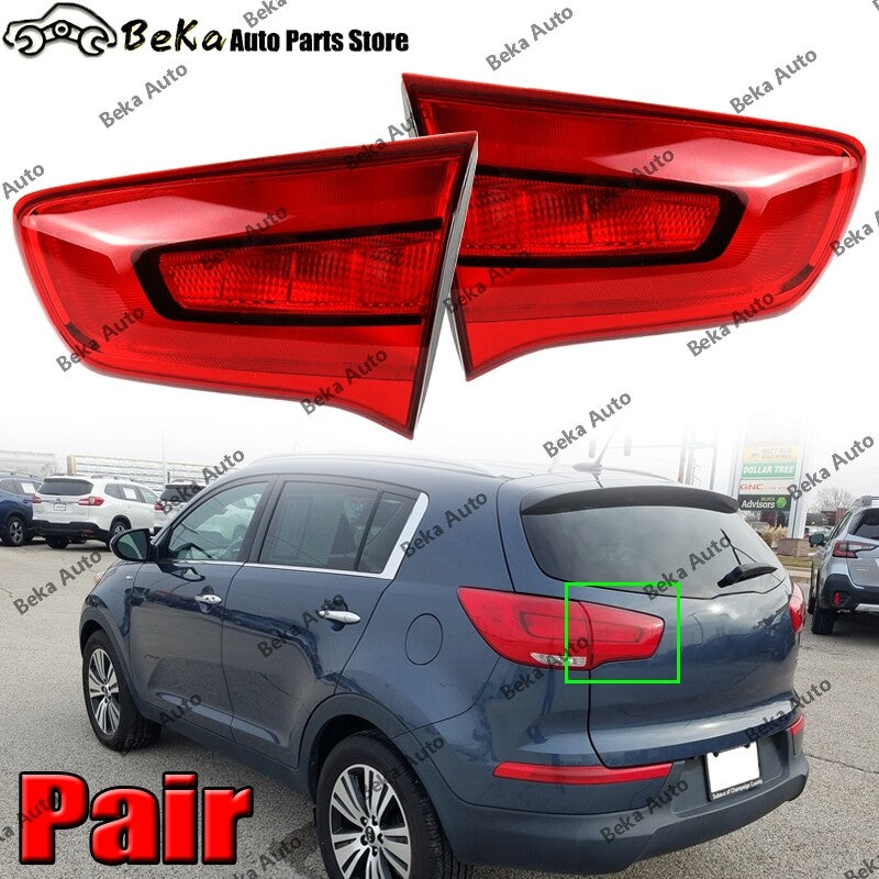 A pair of LED LHRH rear taillights and brake lights for Kia Sportage R 2014 - 2016.