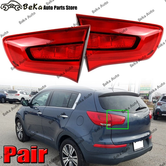 A pair of LED LHRH rear taillights and brake lights for Kia Sportage R 2014 - 2016.