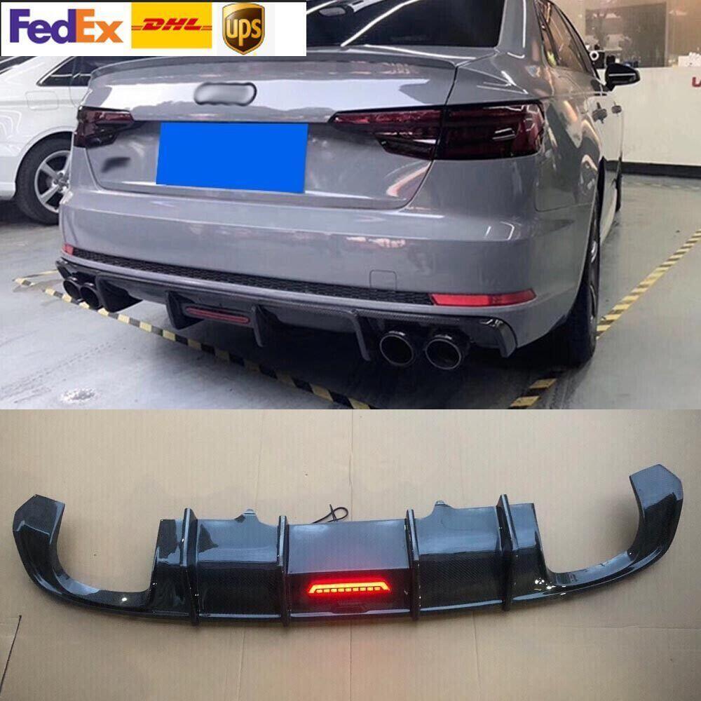 Carbon fiber colored rear diffuser boiler suitable for Audi S4, B9, A4, Sline Sedan 17-19