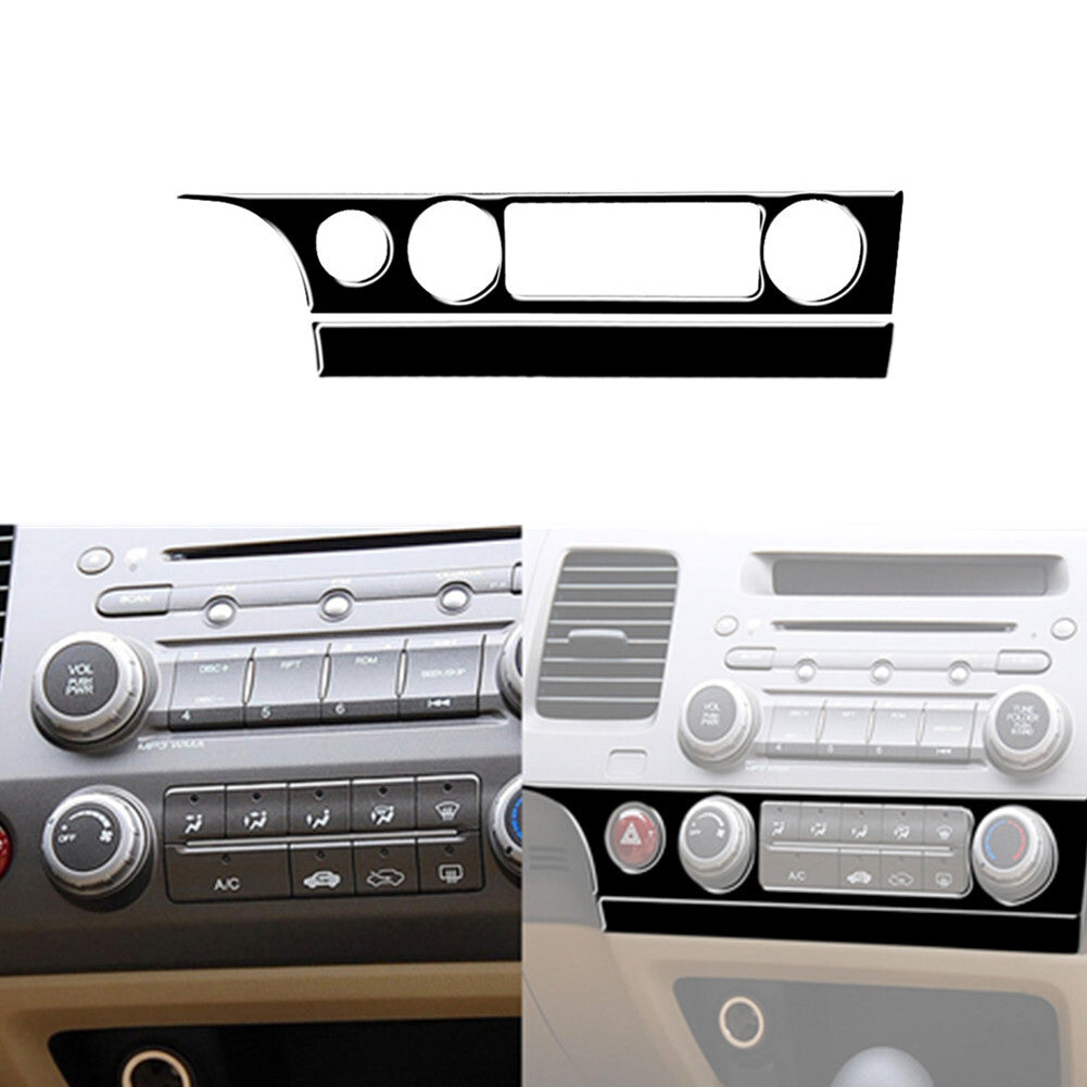 Piano Black Interior A/C Control Panel Cover Trim for Honda for Civic 8th 2006-2011