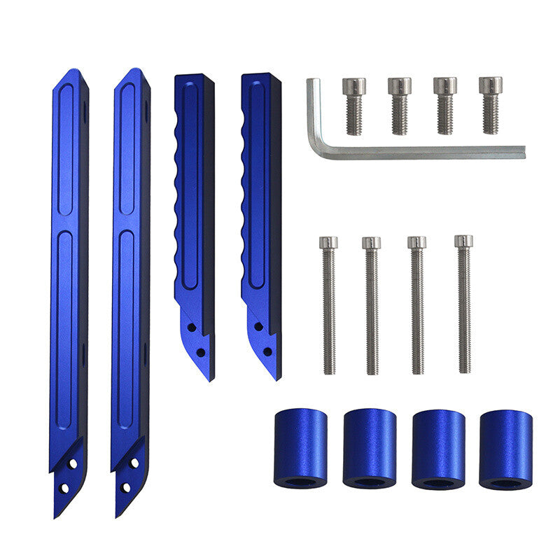 Blue Front  Rear Grab Handles Kit Aluminum Grab Bar for 07-18 JK for Jeep for Wrangler
