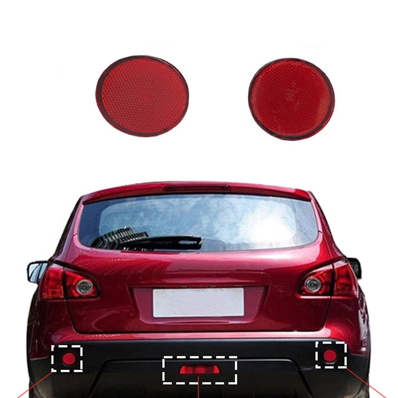 1 Pair for NISSAN DUALIS Qashqai J10 2008-2015 Rear Bumper Reflector Fog Light