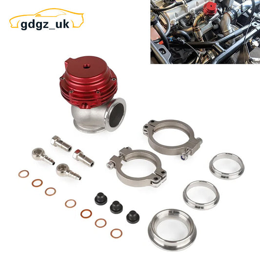 Universal Red 38mm External Turbo Wastegate V-Band Flange 22PSI for Manifold