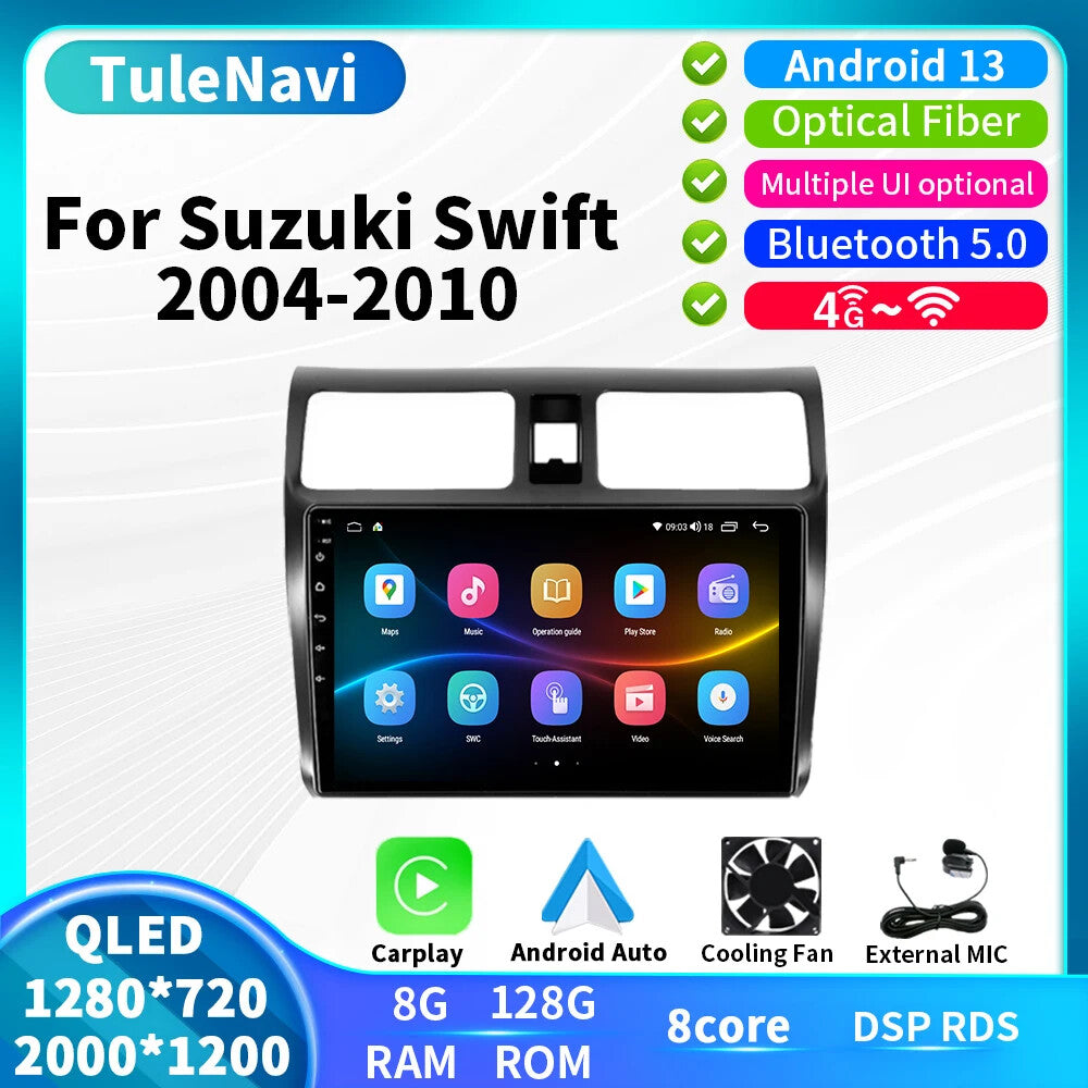 Android Auto Car Radio for Suzuki for Swift 2004-2010 Carplay GPS Navi Player Screen