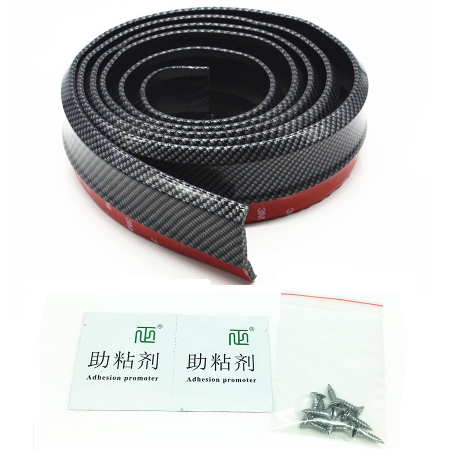 Car Rubber Carbon Fiber Front Bumper Lip Skirt Spoiler Protector Chin Guard Pad