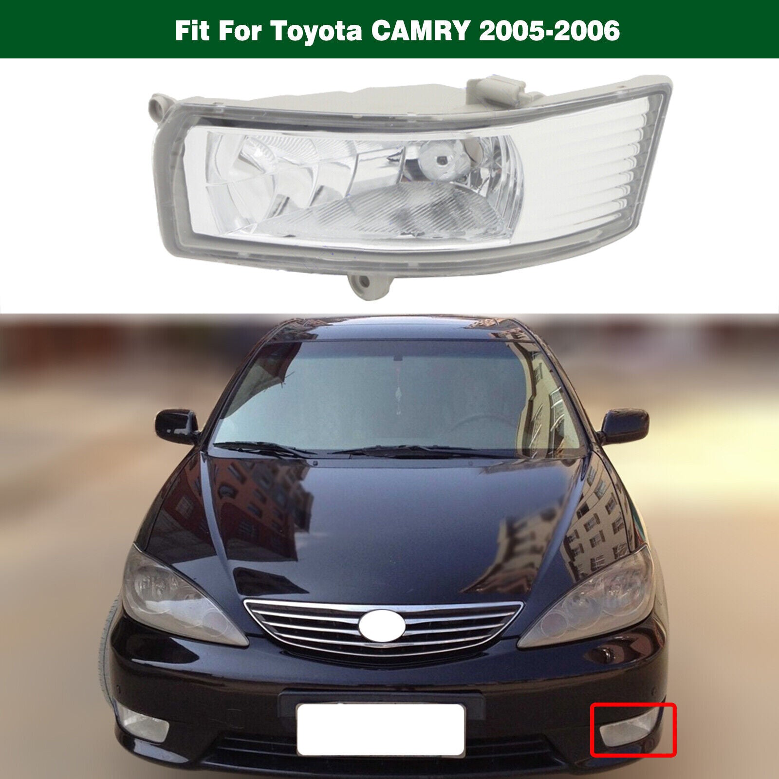 1Pcs Clear Front Fog Light Bumper Driving Lamp Left for Toyota for Camry 2005-2006