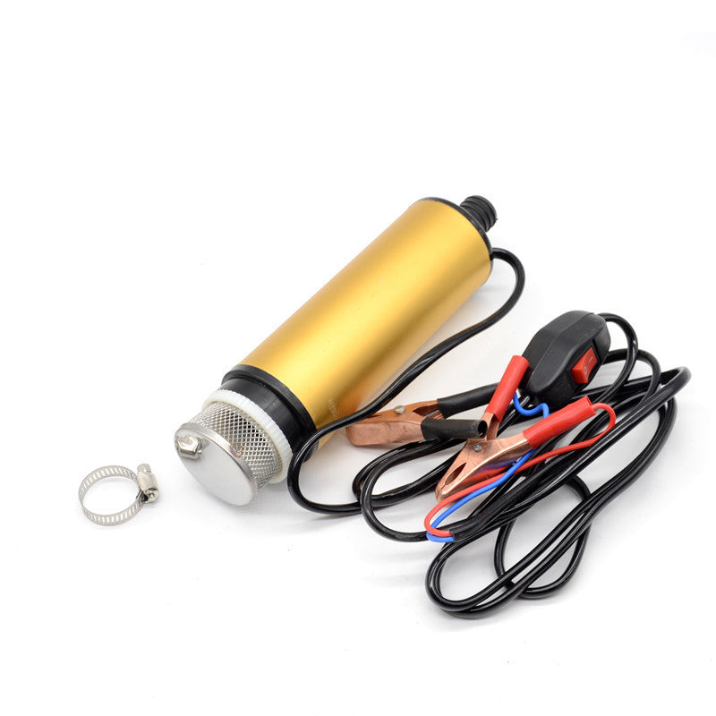 Portable Button Filter Tool Car Submersible Diesel Fuel Transfer Water Oil Pump