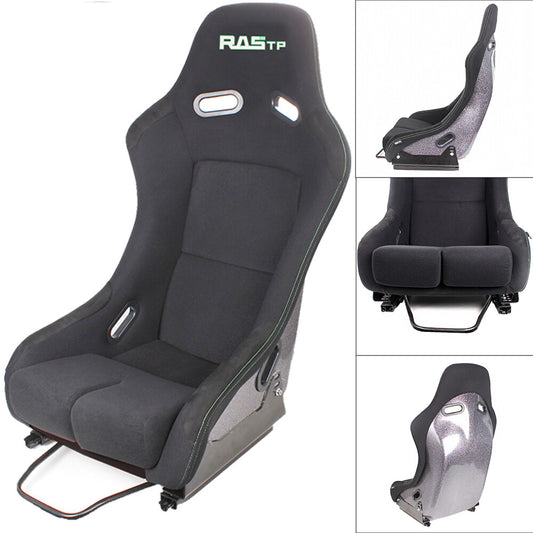 1PCS Pearlized Back Universal Adjustable Black Bucket Racing Seats  Slider Kit