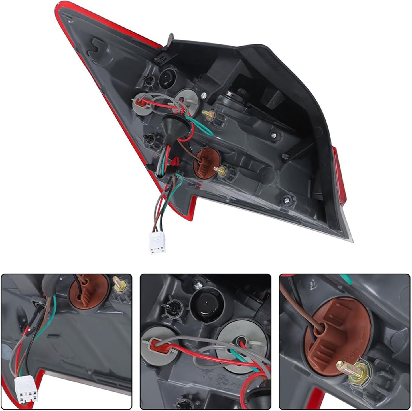 Right LED for 2021-2024 for Hyundai for Elantra taillights, brake lights, outer red light.