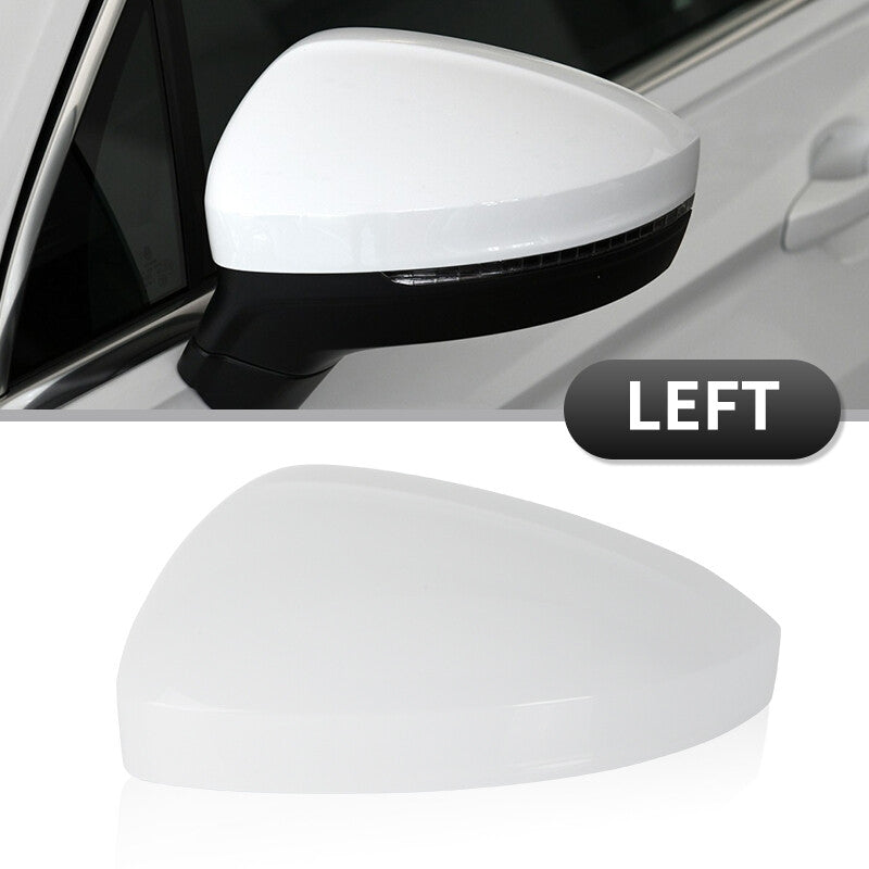 Left Driver Side Door Wing Mirror Cover Cap White Fit for VW for Tiguan 2017-2023