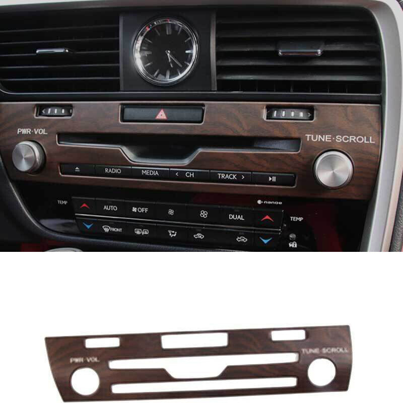 Wood Grain Central Console CD Switch Panel 1pcs for Lexus RX350 450h 2016-2019